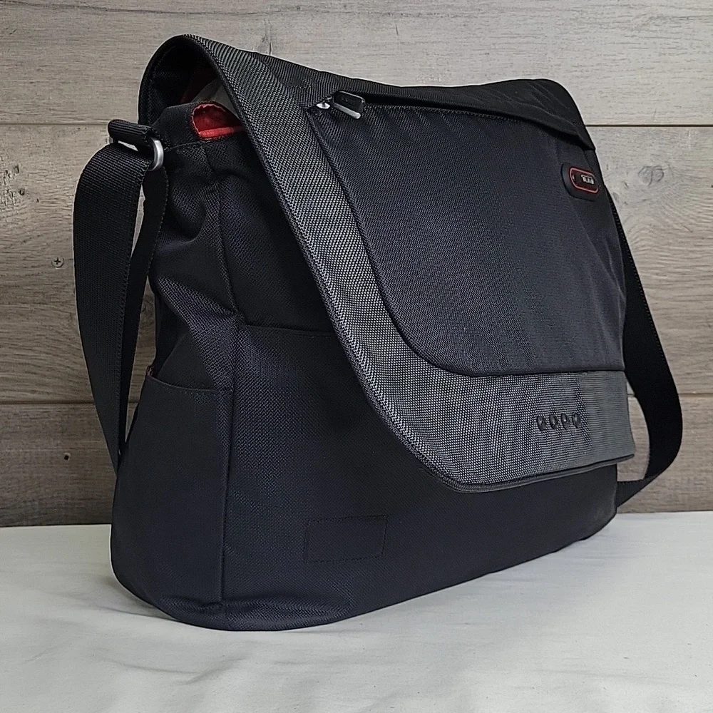 Tumi T Tech Black and Gray Laptop Messenger Bag